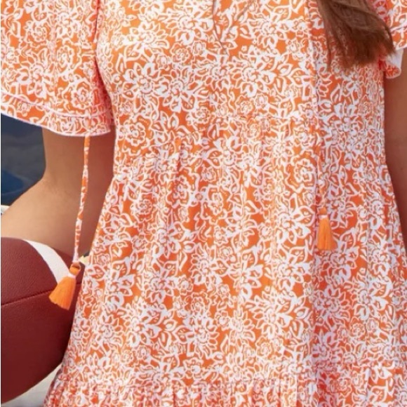 Cabana Life Summer Floral Orange Dress - Picture 7 of 10